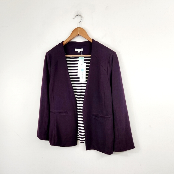 Skies Are Blue Jackets & Blazers - Skies are Blue Amanda collarless blazer